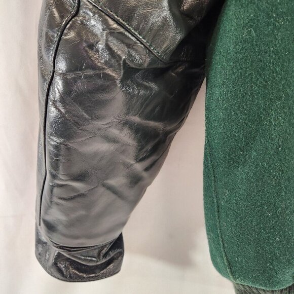 Vtg Car Club Canada Womens Bomber Jacket Packard Ocean West Leather Wool - Picture 11 of 16